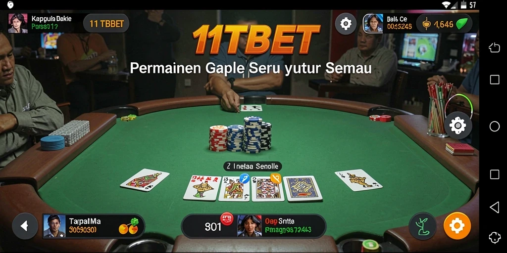 Tampilan gameplay Gaple yang menarik di 11TBET.