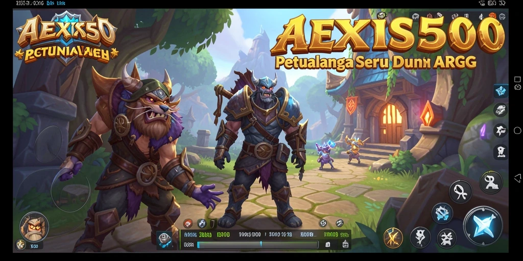 Screenshot ALEXIS500 menampilkan pertarungan dinamis dan karakter yang mengesankan.