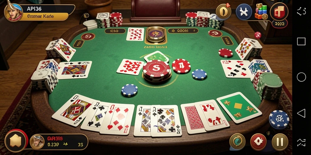 Tampilan gameplay seru di API36 menampilkan suasana Gaple yang interaktif.