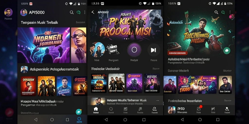 Tampilan gameplay mengasyikkan di API5000, penuh dengan musik dan interaksi.