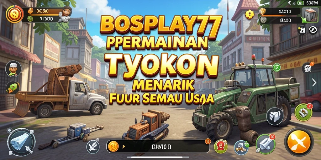 Screenshot gameplay BOSPLAY77 yang menampilkan pengalaman Tycoon yang mendalam.