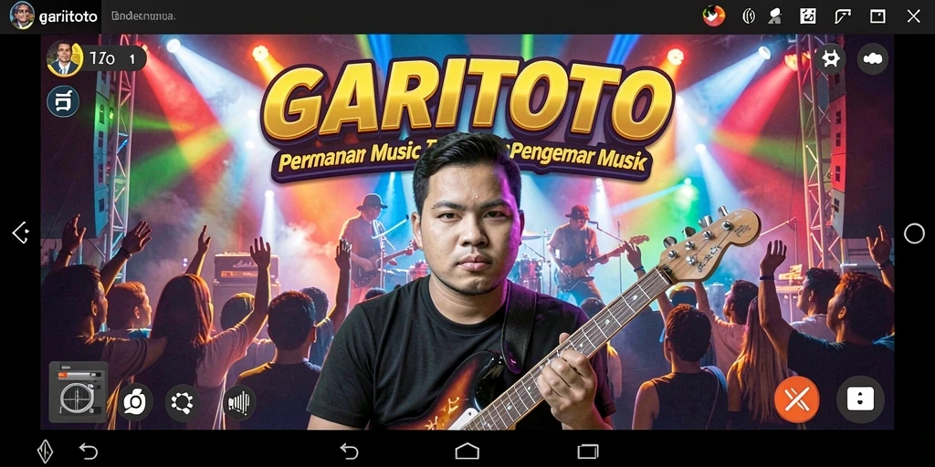 Screenshot utama GARITOTO menampilkan gameplay musik yang interaktif.