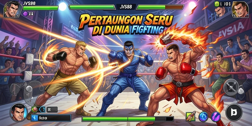 Gambaran aksi seru dalam permainan fighting JVS88.