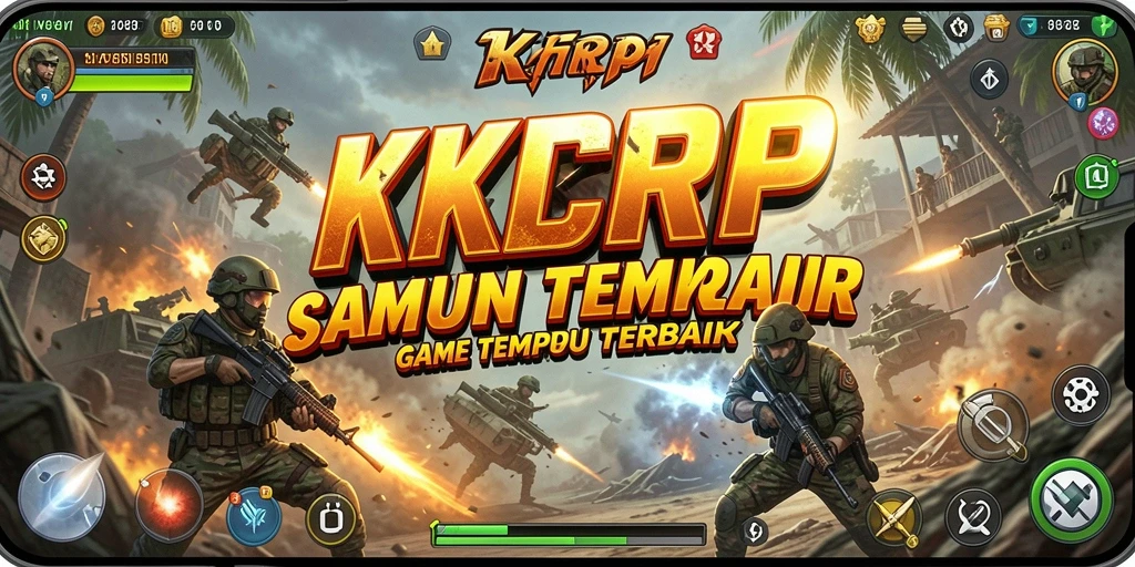 Tangkapan layar permainan KKRP menunjukkan aksi tembak-menembak yang mendebarkan.