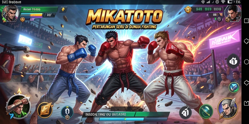 Tangkapan layar gameplay MIKATOTO yang menampilkan aksi pertarungan seru.