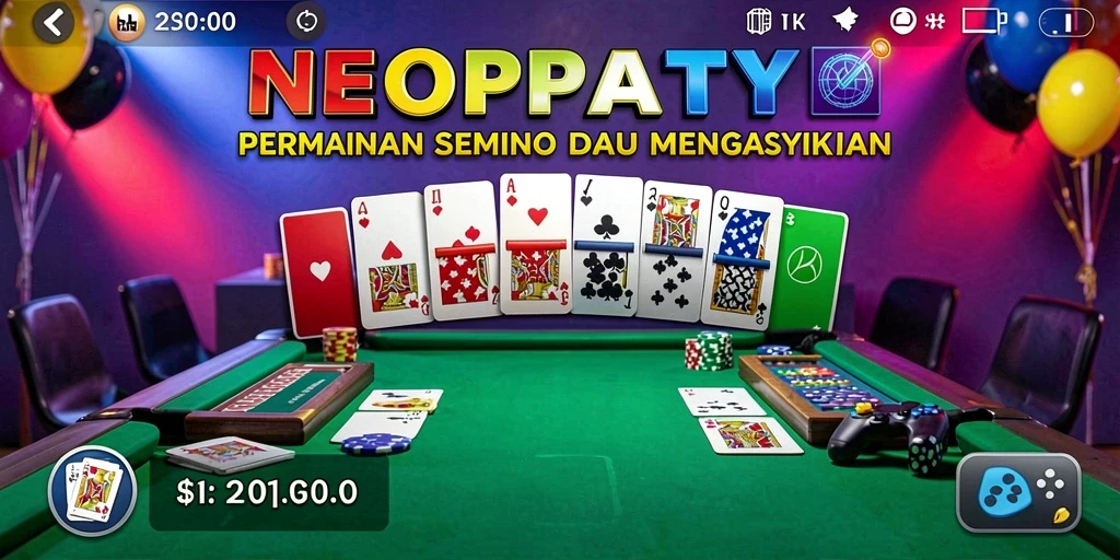 Tampilan gameplay domino yang menarik di NEOPARTY.