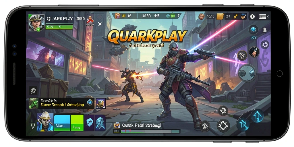 Tampilan gameplay <strong>QUARKPLAY</strong> yang menarik dalam pertempuran strategis.
