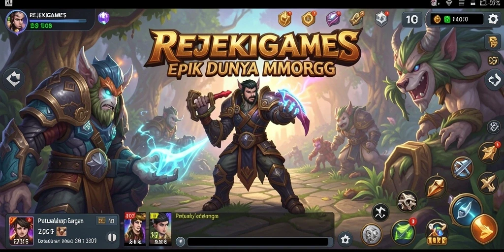 Tampilan gameplay epik dalam dunia REJEKIGAMES yang menantang.