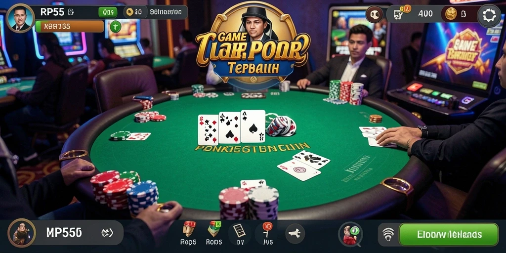Tampilan gameplay Poker yang seru dan menarik di RP55.