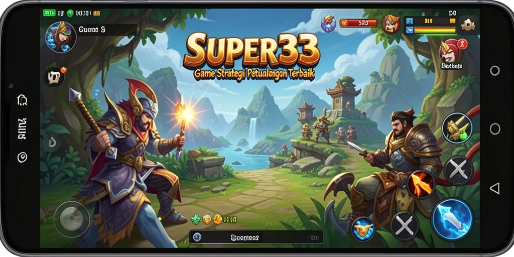 Gameplay seru dan strategis di SUPER33 saat bertempur.