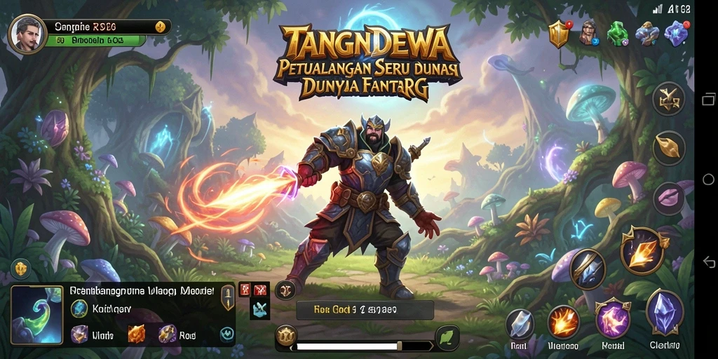 TANGANDEWA menampilkan pertempuran epik di dunia fantasi.