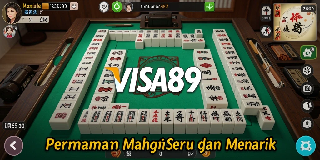 Tampilan gameplay seru dalam permainan Mahjong VISA89.