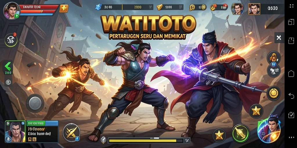 Tampilan gameplay <strong>WATITOTO</strong> dengan aksi pertarungan yang mendebarkan.