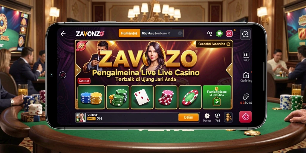 Tampilan gameplay menarik di aplikasi ZAVONZO.